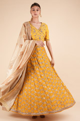 Mustard Lehenga Set929 video